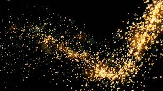 Golden glitter flight with sparkling light  Christmas Background Video  Free Stock Footage [upl. by Maggi]