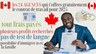 CANADA enfin le secret dévoilé sur les 24 entreprises qui te sponsorise pour 2025 gratuitement [upl. by Rehpotsirhc]