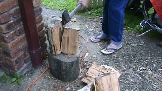 How To Easily Split Really Hard Firewood [upl. by Isnam]