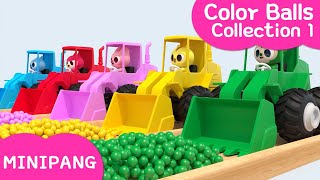 Learn colors with MINIPANG  🌈Color Balls Collection1  MINIPANG TV 3D Play [upl. by Ayihsa]