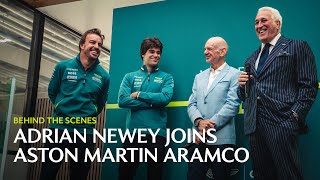 Behind the Scenes Adrian Newey Joins Aston Martin Aramco [upl. by Ydnak]