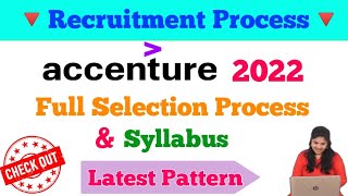 Accenture Recruitment Process 2022  Syllabus  Latest Pattern Test Pattern accenture recruitment [upl. by Chaing]