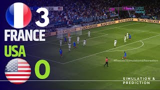 Buts du match France 30 EtatsUnis Simulation de jeu vidéo pour les JO de Paris 2024 [upl. by Teplica]