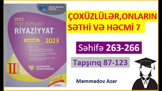 Prizmanın və piramidanın həcmiKəsik piramidanın həcmi3Riyaziyyat test toplusu 2023 2ci hissə [upl. by Jodoin]