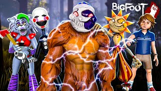 Sun and Moon FIGHT in BIGFOOT with PUPPET amp Roxanne Wolf and Gregory [upl. by Henryson]