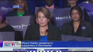 Maura Healey speaks to supporters after winning Democratic nomination for governor [upl. by Ostap966]