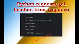 Python requests get headers from response [upl. by Arly]