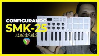 Como Configurar o Controlador MIDI SMK25 no PC e REAPER  Tutorial Completo  Review Detalhado [upl. by Ydnih]