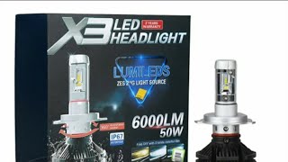 x3 led headlamp h4 [upl. by Flip]