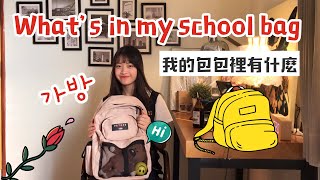 《分享》What’s in my school bag我的書包裡有什麼？2019  恩琪 [upl. by Naesal]