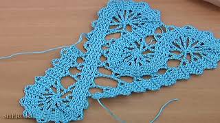 Кайма или лента в технике брюггского кружева How to Crochet Bruges Lace Tape Tutorial 19 Part 2 of 2 [upl. by Forkey]