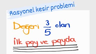 Bir bilinmeyenli rasyonel denklemler  Denklem kurma ve çözme  Antrenmanlarla matematik 1 [upl. by Veradia513]