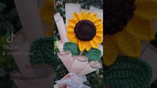 girasol 🌻 tejidoacrochet crochet flowers girasoles handmade tejidoamano primavera [upl. by Alyled]