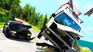 2 NEW POLICE CHASE SCENARIOS  BeamNG Drive Update 09 Police Pursuits [upl. by Yrreg660]