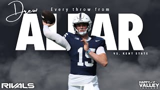 Every throw from Drew Allar versus Kent State  PennState Nittany Lions Football [upl. by Naerda716]