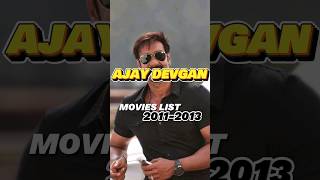 AJAY DEVGAN MOVIES LIST 20112013 ajaydevgan filmography bollywood [upl. by Irra]