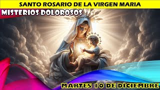 ROSARIO DE HOY MARTES 10 DICIEMBRE MISTERIOS DOLOROSOS ROSARIO COMPLETO VIRGEN MARÍA [upl. by Aihsenod239]