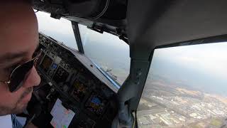 Pilots eye 4K Chambery Airport circle to land runway 36 [upl. by Falkner]