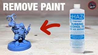 REMOVE PAINT FROM PLASTIC MINIATURES WITH ISOPROPYL  My First Time Stripping Miniatures [upl. by Enenaj]