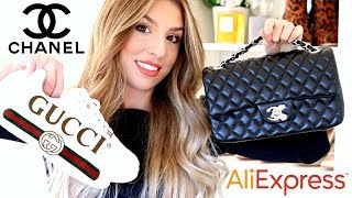 SUPER HAUL Bolsos ZAPATILLAS  NIKE GUCCI CHANNEL de IMITACION ALIEXPRESS ¿MERECE LA PENA [upl. by Ainit]