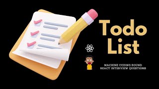 React Todo App  React Interview Questions  Machine Coding Round [upl. by Naira]