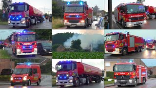 BLIKSEMINSLAG VEROORZAAKT GROTE BRAND  Veel Brandweer massaal ingezet  Schuur verwoest in Lippelo [upl. by Nyrmak]