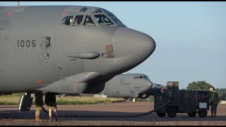 🇺🇸 B52 Deployment RAF Fairford 2024 [upl. by Adihsar]