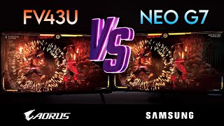 Aorus FV43U VS Samsung NEO G7 A 43quot Mini LED Difference [upl. by Atnuahc]