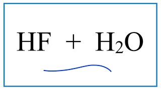 HF  H2O Hydrofluoric acid  Water [upl. by Malarkey503]