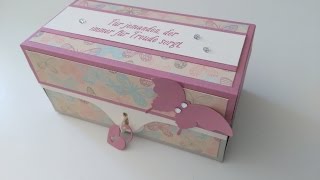 Schatztruhe aus Shadowboxen mit Produkten von Stampin up [upl. by Irb]