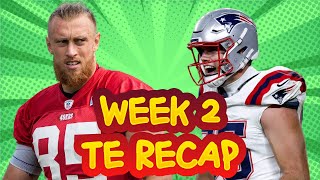 Week 2 TE Fantasy Football Recap [upl. by Adnauqal37]