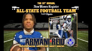 West Havens Armani Reid — 91st New Haven Register AllState Football WR [upl. by Tiduj]