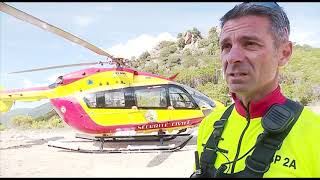 Secours en montagne  exercice dintervention en Corse avec les sapeurspompiers [upl. by Jaime612]