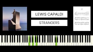 Lewis Capaldi  Strangers BEST PIANO TUTORIAL amp COVER [upl. by Annuahs]