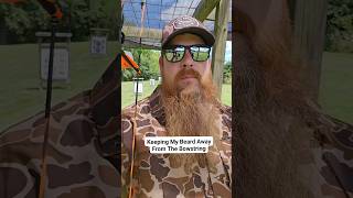 bowstring beardcare 3darchery archerytips beardtips archerylife bows targetrange bigbeard [upl. by Naloc132]