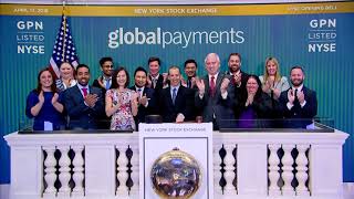 Global Payments Rings NYSE Opening Bell 2018 [upl. by Nnylamme626]