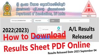 How to Download AL Results Sheet Online PDF 2022 2023 [upl. by Koch]