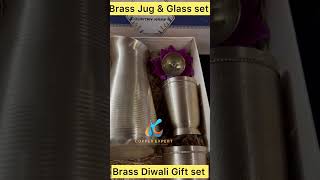 Diwali Gift Hamper  Brass jug and glass set  Handmade Diwali Gift  Corporate Gift  Brassware [upl. by Linson]