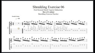 Shredding Exercise Shredding Exercise 06Key of A minor [upl. by Eiznekcm]