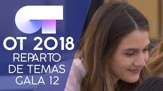 REPARTO DE TEMAS  Gala 12  OT 2018 [upl. by Pyszka]