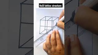 NaCl crystal structure draw easy shorts viral structure chemistry drawing shortvideo [upl. by Rexanne635]