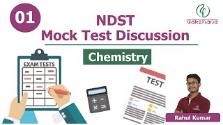 NDST  Chemistry  Mock Test 01  Rahul Kumar [upl. by Cassey]