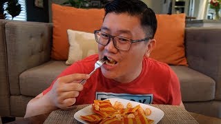 TRADER JOES LOBSTER RAVIOLI MUKBANG [upl. by Aehc]