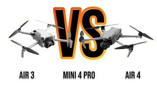 DJI Drone Showdown Air 3 vs Air 4 vs Mini 4 Pro [upl. by Frederigo713]