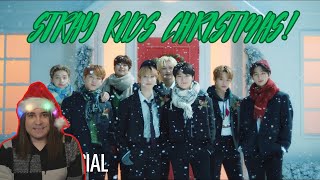 Reacting to Stray Kids Christmas EveL album  MVs  Domino Inkigayo Stage [upl. by Athalie]