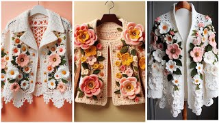 😲 Super Beautiful Crochet Women Jacket Crochet Coat Crochet Sweater Model [upl. by Adnuhs]