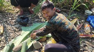 Picnic with my friends Dynamite fishing and Diverting river [upl. by Euqinomad]