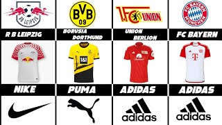 bundsliga clubs 2324 kit and their kit brands [upl. by Tol]