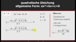 Quadratische Gleichungen © wwwmathevideocom [upl. by Scribner]