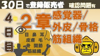 登録販売者授業４日目【２章 感覚器（目鼻耳）・外皮・骨格・筋組織】独学 [upl. by Harbard404]